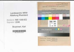 Entnazifizierung Karl Bruennert, geb. 16.09.1902 (Kaufmann)