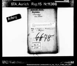 Die Gesuche des pensionierten Actuars Wendt und des Handlungsgehilfen Sissingh um die Anstellung als Auktionator in Weener