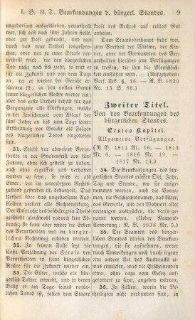 Zweiter Titel. Von den Beurkundungen des bürgerlichen Standes