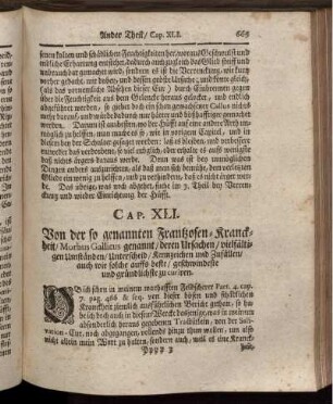 Cap. XLI. Von der so genannten Frantzosen-Kranckheit/ Morbus Gallicus genannt/ [...]
