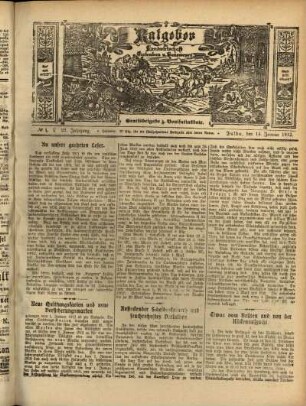 Ausgabe vom Sonntag, den 14. Januar 1912.