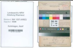 Entnazifizierung Adolf Kortshagen , geb. 00.00.0000 ()