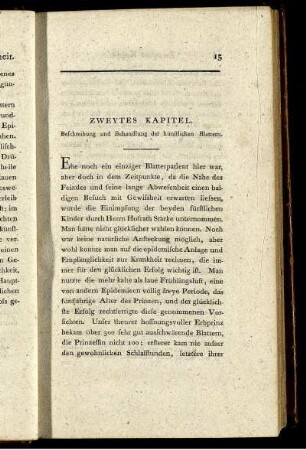 Zweytes Kapitel. Beschreibung und Behandlung der künstlichen Blattern.