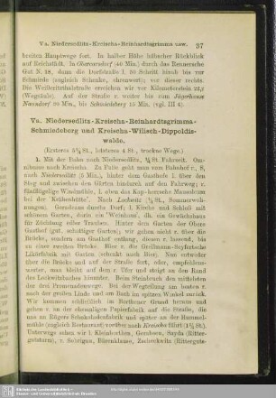 Va. Niedersedlitz-Kreischa-Reinhardtsgrimma-Schmiedeberg und Kreischa-Wilisch-Dippoldiswalde
