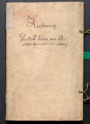 IX A 1 - Alte Stadtrechnungen (1687 - 1688)