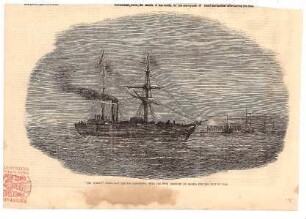 The "Europa" Steam-Ship leaving Kingstown, with the 90th Regiment on Board for the Seat of War