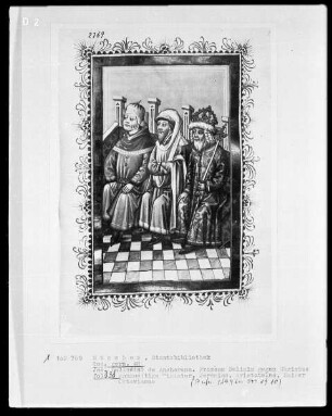 Jacobus Palladini de Anacharano, Prozeß des Teufels Belial mit Christus; der 'Grüne Teufel' — Jeremias, Aristoteles, und Kaiser Octavianus