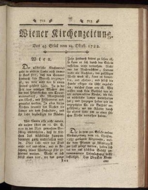 Das 43. Stück vom 24. Oktob. 1788.