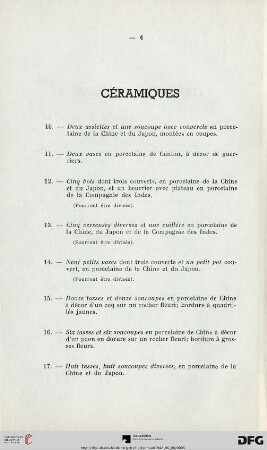 Céramiques (Nr. 10-29)