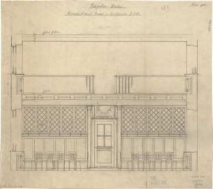 Fischer, Theodor; München - Westend, Bergmannstr.; Ledigenheim - Lesesaal u. Schreibzimmer (Schnitt)