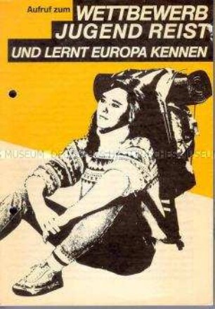 Informationsblatt und Aufruf zum Wettbewerb "Jugend reist und lernt Europa kennen"
