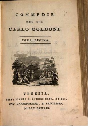 Commedie Del Sig. Carlo Goldoni. 10