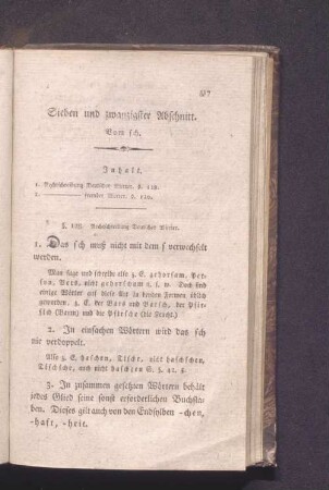Sieben und zwanzigster Abschnitt. Vom sch.