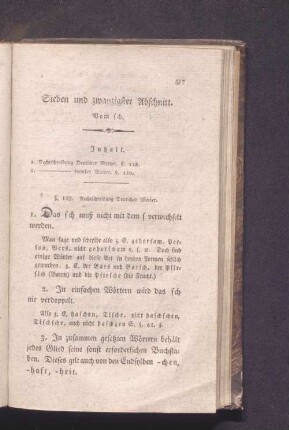 Sieben und zwanzigster Abschnitt. Vom sch.