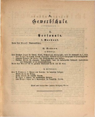 Jahresbericht über die Königliche Gewerbschule und die damit verbundene Fortbildungsschule zu Hof : im Schuljahre ... 1866/67 = 34