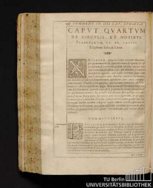Caput quartum de circulis, et motibus planetarum, et de causis Eclipsium Solis, & Lunae.