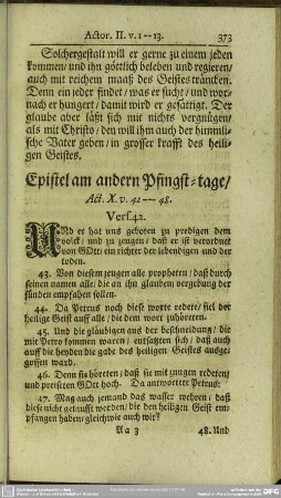 Epistel am andern Pfingst-tage