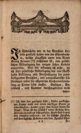 Eybels, und des verkappten Feiners gottlose Lehre von der Ohrenbeichte
