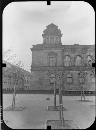 Dresden-Altstadt, Augustusstraße 2. Ständehaus (1901-1907; P. Wallot). Nordseite (Teilansicht) von der Brühlschen Terrasse