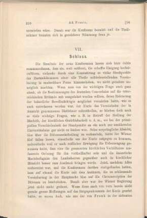 VII. Schluss.