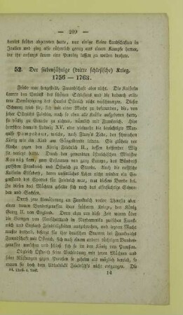 52. Der siebenjaehrige (dritte schlesische) Krieg. 1756-1763