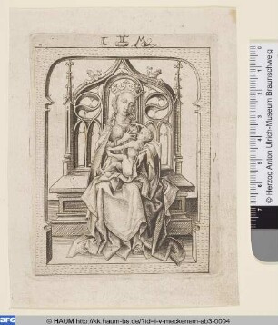 Die stillende Madonna auf dem Thron