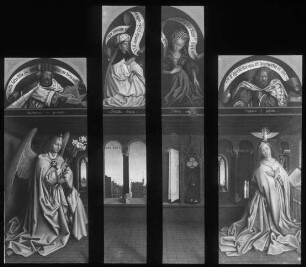 Jan & Hubert van Eyck, Verkündigung und Heilige, Außenflügel des Genter Altars, Gent, St.-Bavo-Kathedrale