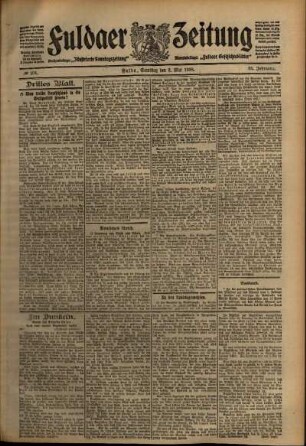 Dritte Ausgabe vom Samstag, den 02. Mai 1908.