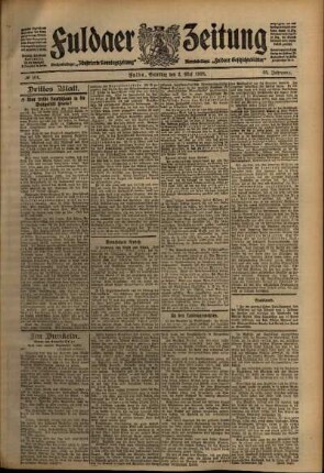 Dritte Ausgabe vom Samstag, den 02. Mai 1908.