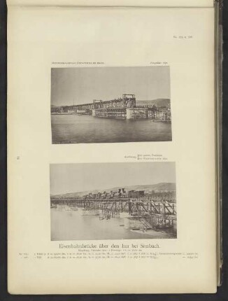 Eisenbahnbrücke über den Inn bei Simbach.