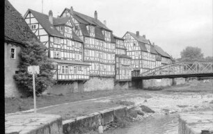 Rotenburg/Fulda: Fachwerkhäuser an der Fuldabrücke