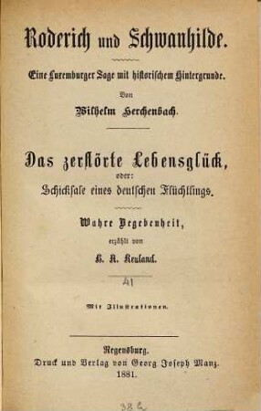 Neue Erzählungen für Volk und Jugend, 41