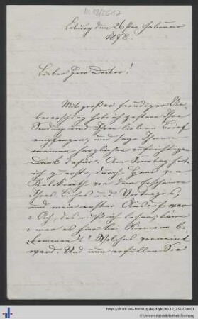 Nachlass L. Schemann (NL 12/2517) : Brief von Elisabeth Oppermann an Ludwig Schemann