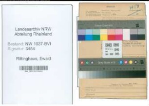 Entnazifizierung Ewald Rittinghaus , geb. 16.07.1902 (Angestellter)