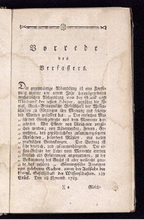 Vorrede des Verfassers.