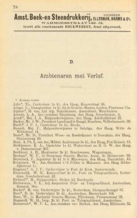 D. Ambtenaren met verlof