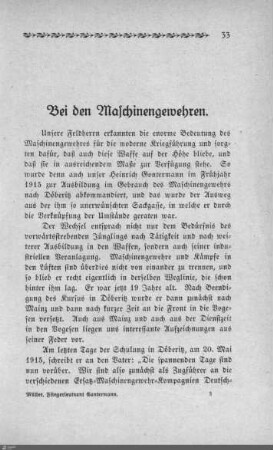 Bei den Maschinengewehren