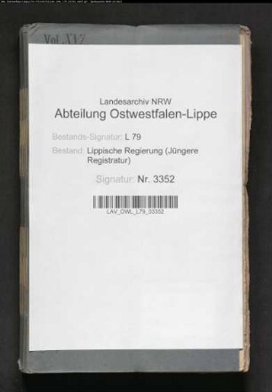 Kommunalwegebau im Amt Hohenhausen - Generalia -, Band 15