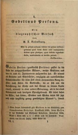 Zeitschrift für vaterländische Geschichte und Altertumskunde. 6, 6. 1843