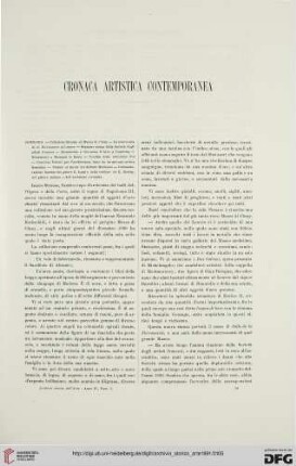 Cronaca artistica contemporanea