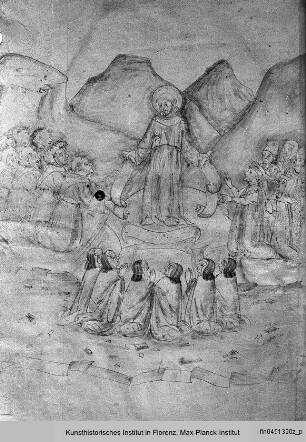 Oddi, Specchio de l'Ordene (La Franceschina) : Der heilige Franziskus gibt den drei Orden die Regel