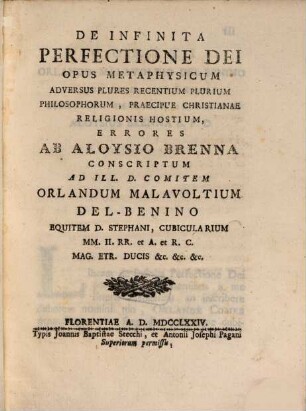 De infinita perfectione Dei