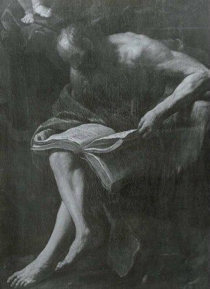 Thronende Maria mit drei Heiligen