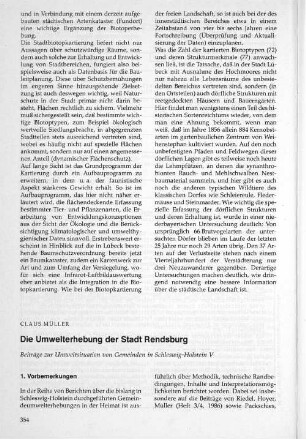Die Umwelterhebung der Stadt Rendsburg