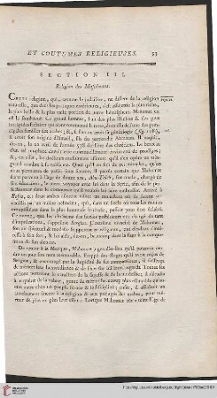 Section III: Religion des Musulmans
