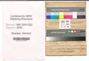 Entnazifizierung Heinrich Boecker , geb. 22.02.1910 (Kaufmann)