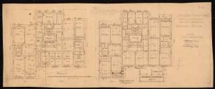 Wohnhausgruppe Lauterbach, Breslau: Hohenzollernstraße 119/121: Grundrisse Keller, EG, 1.OG