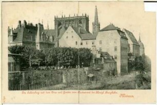 Meißen. Burgberg mit Garten, Burgkeller und Dom