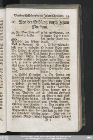 10. Von der Erlösung durch Jesum Christum.