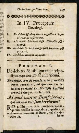 129-145, Punctum I. De debito, & obligatione respectiva Superiorum, ac Inferiorum.